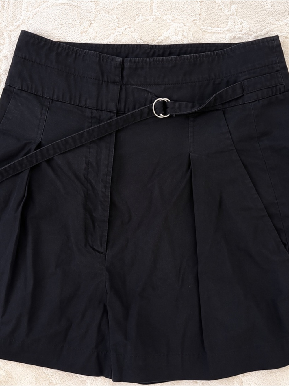 Helmut Lang FW03 Archive Wrap Belted Shorts Black Size 2 2003 - vintage